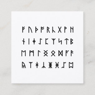 Carte De Visite Carré Alphabet Runique [Futhorc]