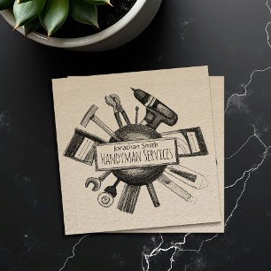 Carte De Visite Carré Amélioration des maisons et réparation des service