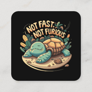 Carte De Visite Carré Amusant Pas Rapide Pas Furieux