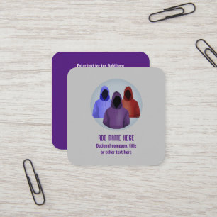 Carte De Visite Carré Analyseur de cybersécurité - Thème de piratage