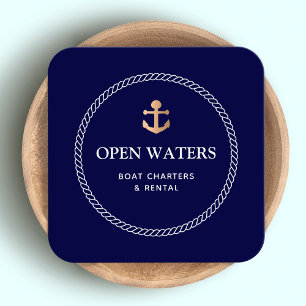 Carte De Visite Carré Ancre nautique