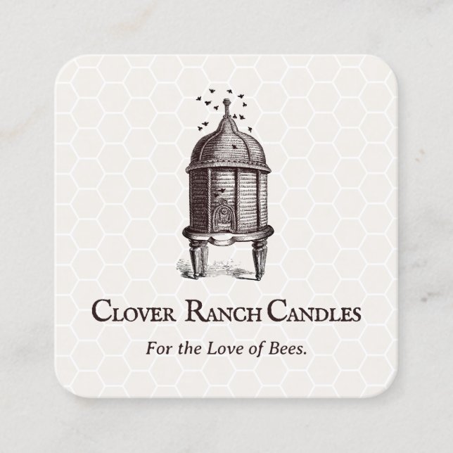 Carte De Visite Carré Apée apicole apicole vintage (Devant)