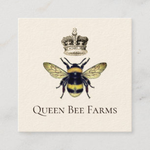 Carte De Visite Carré Apiary Beekeeper Farm Honey