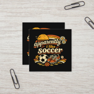 Carte De Visite Carré Apparemment j'aime le football