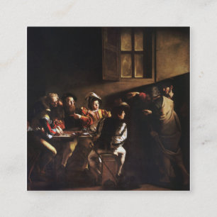 Carte De Visite Carré Appel De Saint Matthew Par Caravaggio
