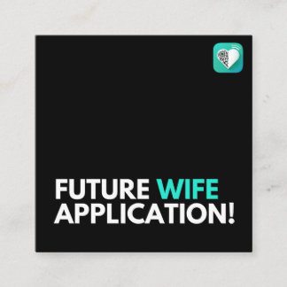 Carte De Visite Carré Application Wife Futur