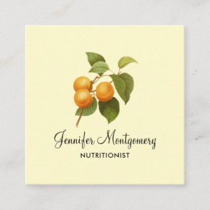 Carte De Visite Carré Apricots orange vintage
