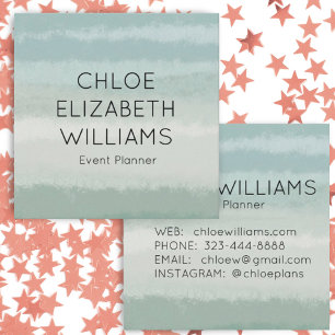 Carte De Visite Carré Aquarelle Abstraite de couleur pâle