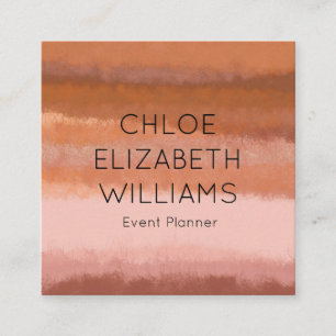 Carte De Visite Carré Aquarelle Abstraite en briques Grandes texturées
