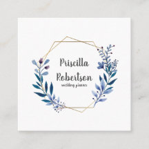Aquarelle géométrique or Wedding planner floral