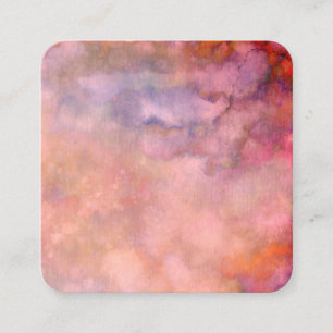 Carte De Visite Carré aquarelle moderne éclaboussure art abstrait perso