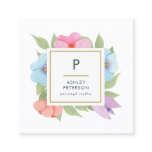 Aquarelle tendance Aquarelle rose or Fleurs Monogr