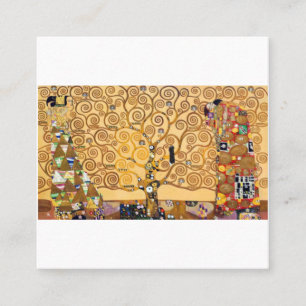 Carte De Visite Carré Arbre de vie Gustav Klimt