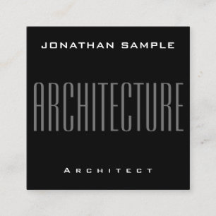 Carte De Visite Carré Architecture d'affaires professionnelle moderne et