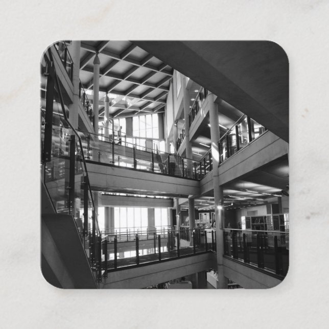 Carte De Visite Carré Architecture moderne - Bibliothèque centrale Cardi (Devant)