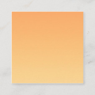 Carte De Visite Carré Arrière - plan orange et jaune