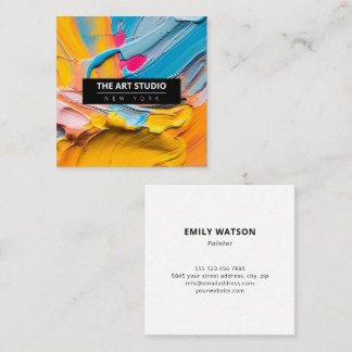 Carte De Visite Carré Art Artiste Art Studio