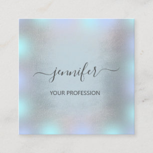 Carte De Visite Carré Artis de maquillage professionnel gris bleu fumé