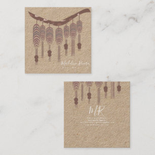 Carte De Visite Carré Artiste de Macrame Artist Artist Artist