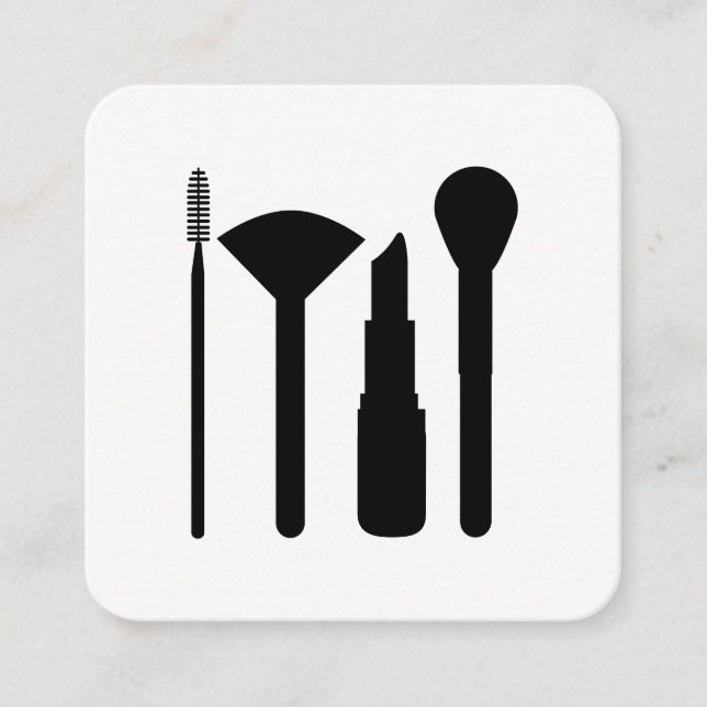 Carte De Visite Carré Artiste de maquillage (Devant)