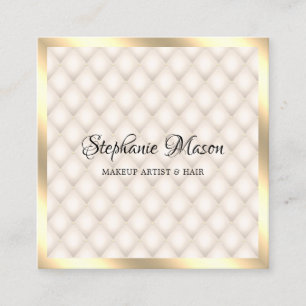 Carte De Visite Carré Artiste de maquillage ivoire de Parties scintillan