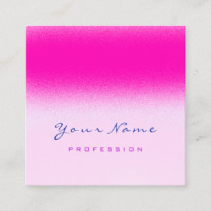 Carte De Visite Carré Artiste de maquillage professionnel Eyeash Pink Fu