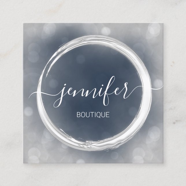 Carte De Visite Carré Artiste de maquillage professionnel Logo de la mar (Devant)