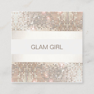 Carte De Visite Carré Artiste maquilleur de séquences d'argent