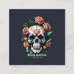 Carte De Visite Carré Artiste minimaliste de tatouage