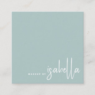 Carte De Visite Carré Artiste minimaliste Script maquillage Artiste Dust