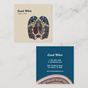 Carte De Visite Carré Artiste professionnel unique moderne