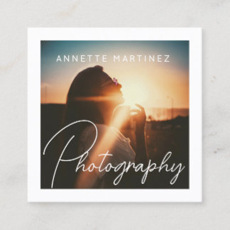 Carte De Visite Carré Artistic photo white frame photography 