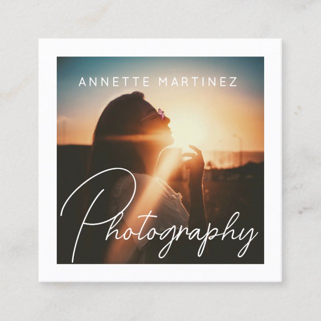 Carte De Visite Carré Artistic photo white frame photography  (Devant)