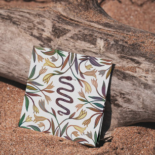 Carte De Visite Carré Astrologie Plante serpent Yoga Guérisseur Tarot Oc