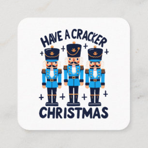 Carte De Visite Carré Avoir un Noël casse-noisette