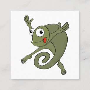 Carte De Visite Carré Awesome Chameleon