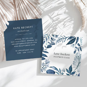 Carte De Visite Carré Azur sauvage Cadre botanique