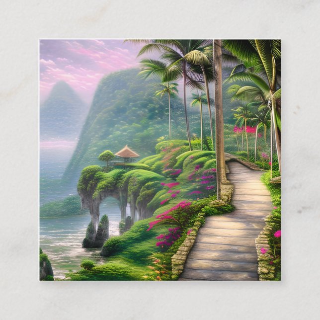 Carte De Visite Carré Bali est l'une des destinations les plus appréciée (Devant)