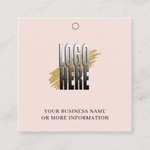 Carte De Visite Carré Balise de prix de blocage simple Logo sur les médi