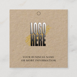 Carte De Visite Carré Balise Prix de péage du logo Kraft simple