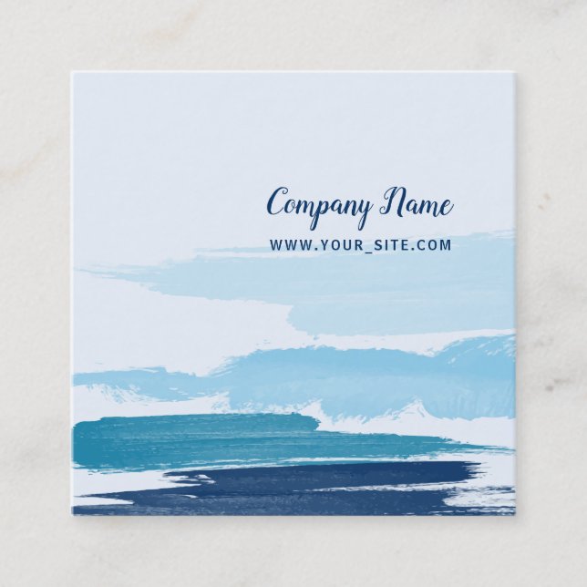 Carte De Visite Carré Balles d'eau (Devant)