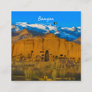 Carte De Visite Carré Bamyan, Afghanistan - Vallée de la falaise du Boud