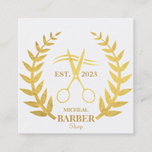 Carte De Visite Carré Barre de ciseaux simples