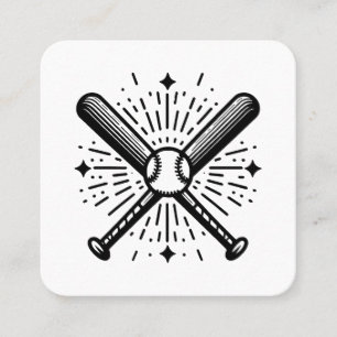 Carte De Visite Carré baseball vintage