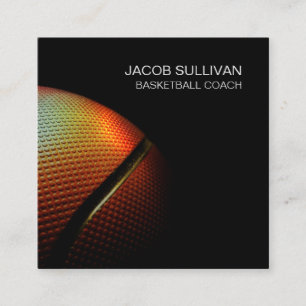 Carte De Visite Carré Basket-ball entraîneur Scoutisme professionnel Spo