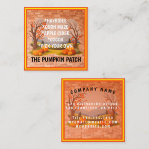 Carte De Visite Carré Beau Bon thanksgiving tendance automne