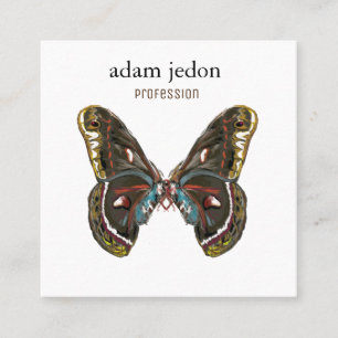 Carte De Visite Carré Beau dessin d'art papillon