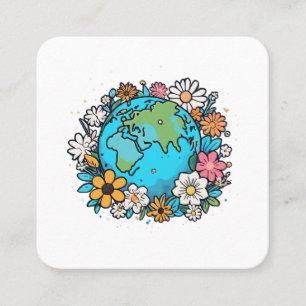 Carte De Visite Carré Beauté de la Terre