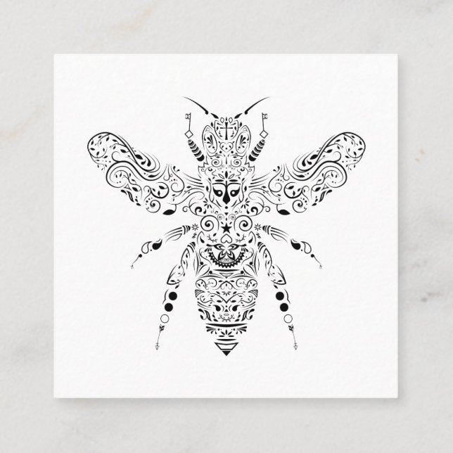 Carte De Visite Carré belle abeille (Dos)