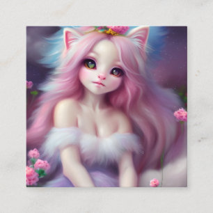 Carte De Visite Carré Belle Cartoon Chat bébé